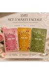 Top Bottom Set of 3 Facial Masks – Rose, Cucumber & Collagen
